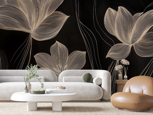 Linien in Gold, minimalistisch