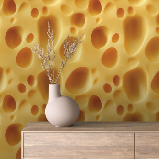 Käse, porös und golden