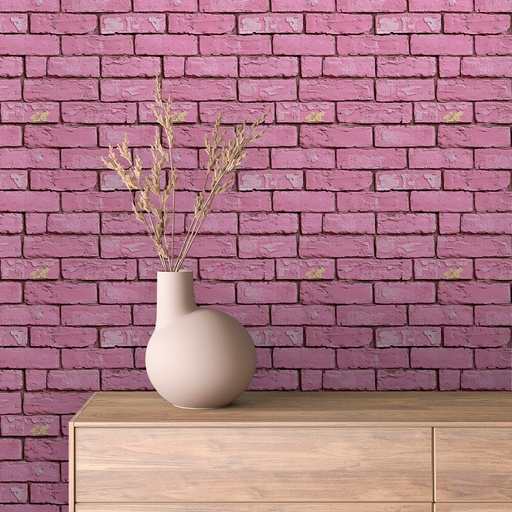 Backsteinwand in Rosa, gestrichen