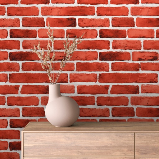 Backsteinwand in Rot 18