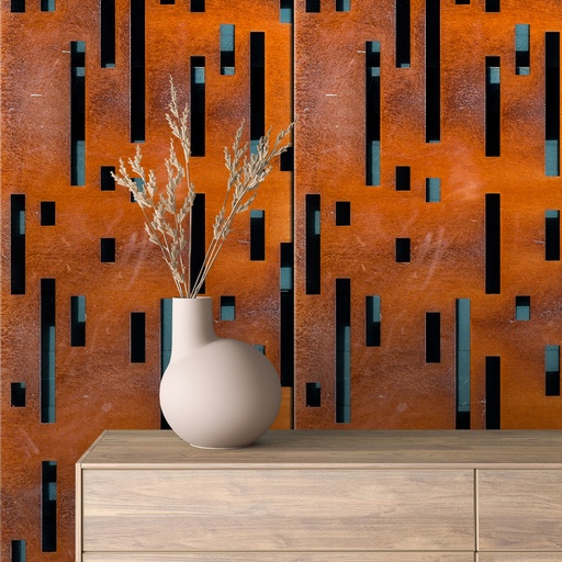 Metallpaneele, rostig