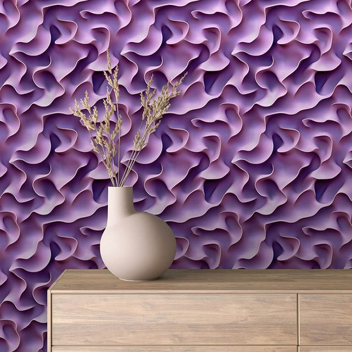 Faltmuster in Lila, 3D