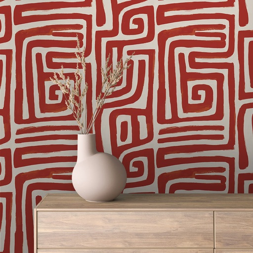 Labyrinth in Rot