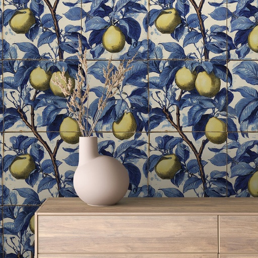 Zitronen in Blau, Vintage