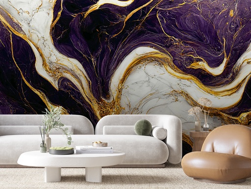 Lila-Gold Marmor, Wirbel