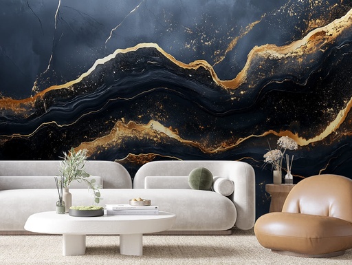 Schwarz-Gold Marmor, Struktur